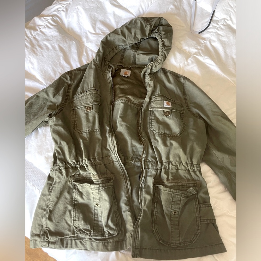Olive Green Carhartt Utility Jacket - L